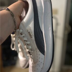 Puma Men’s White and Navy Sneakers